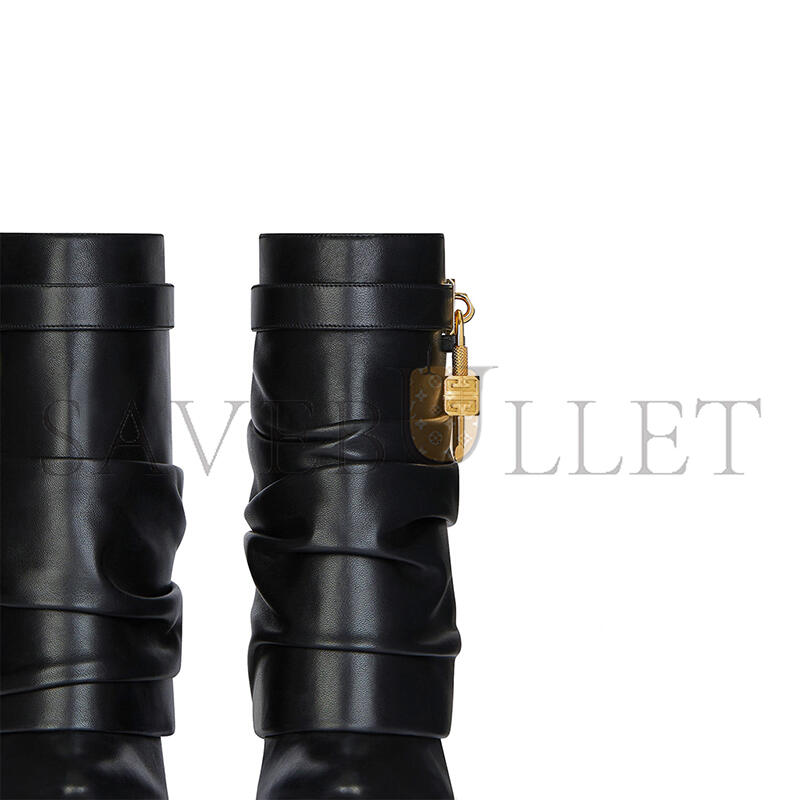 G1uenchy shark lock stiletto ankle boots in nappa leather be604re2af-001